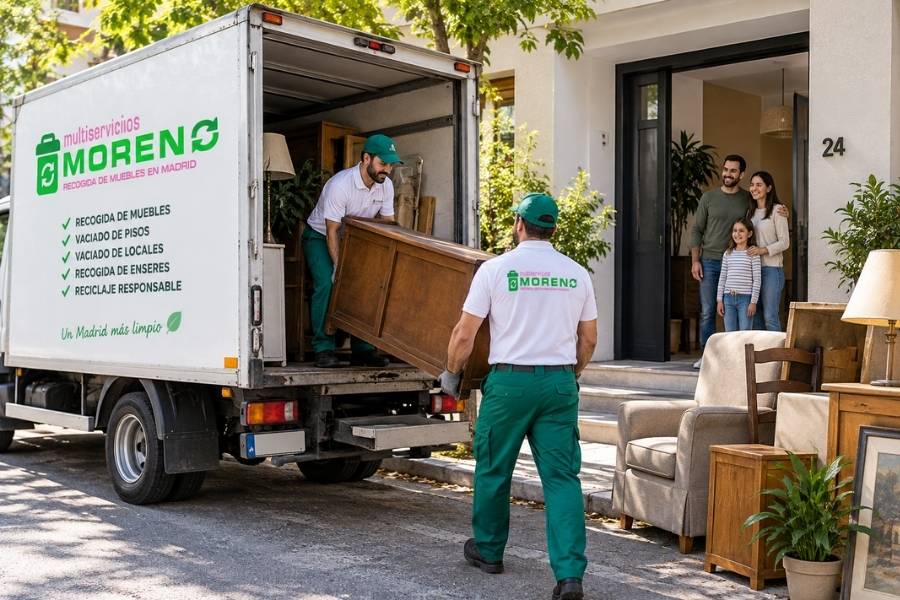 Recogida de muebles en Madrid sin estrés con Multiservicios Moreno